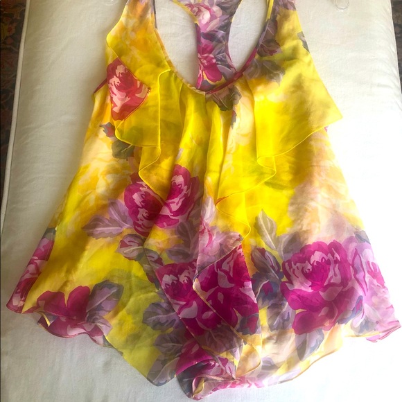 Yona Baraschi Silk Floral Sleeveless Blouse. EUC. - Picture 4 of 8